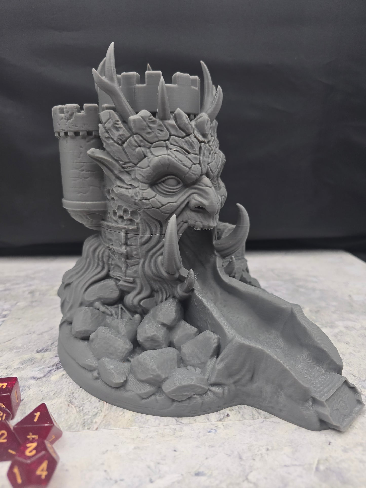 Ironhollow Watcher Dice Tower – 3D Printed Fantasy Tabletop Dice Roller