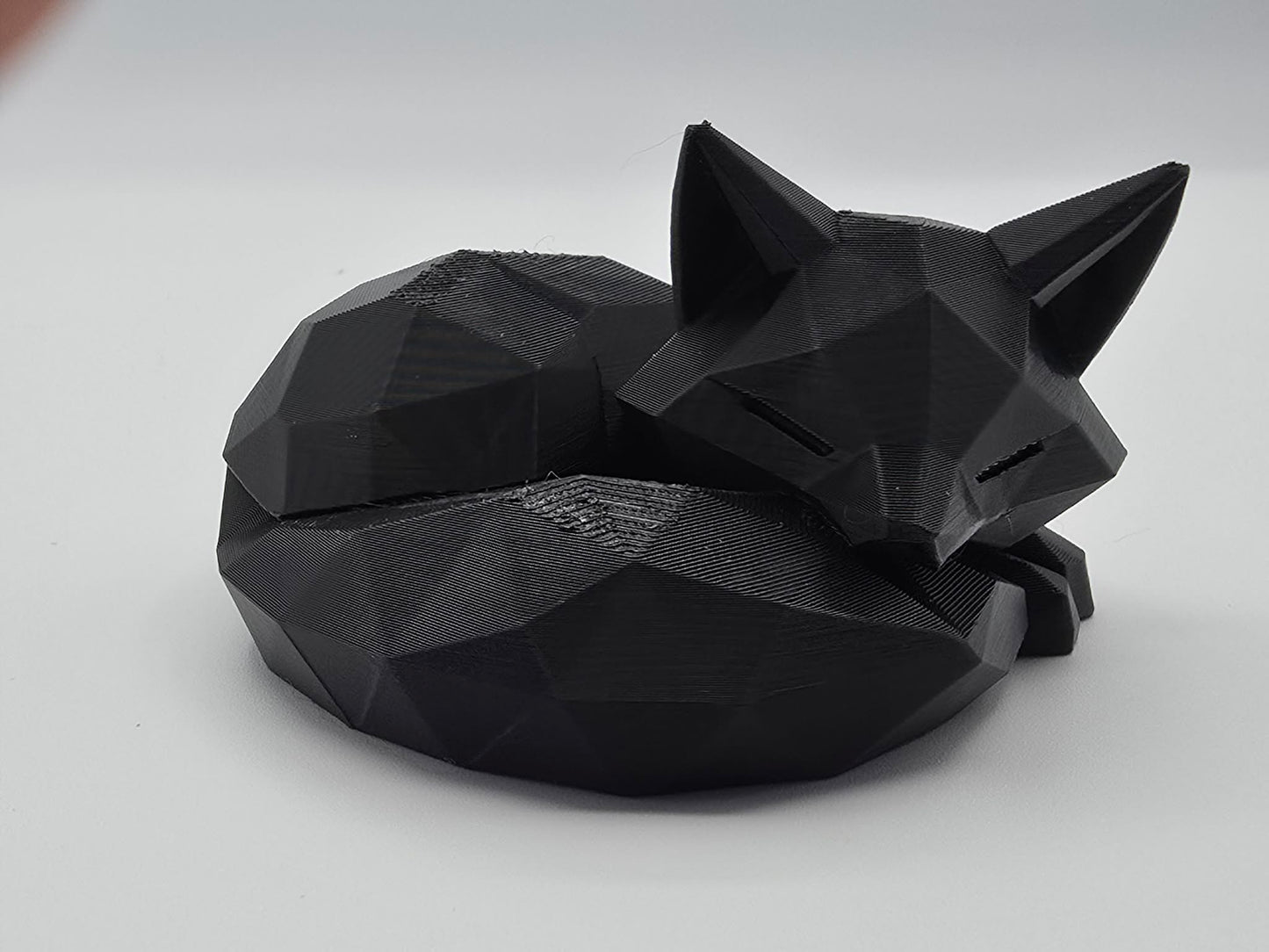 3D Printed Low Poly Fox – Modern Geometric Animal Decor – 3.5 Inch