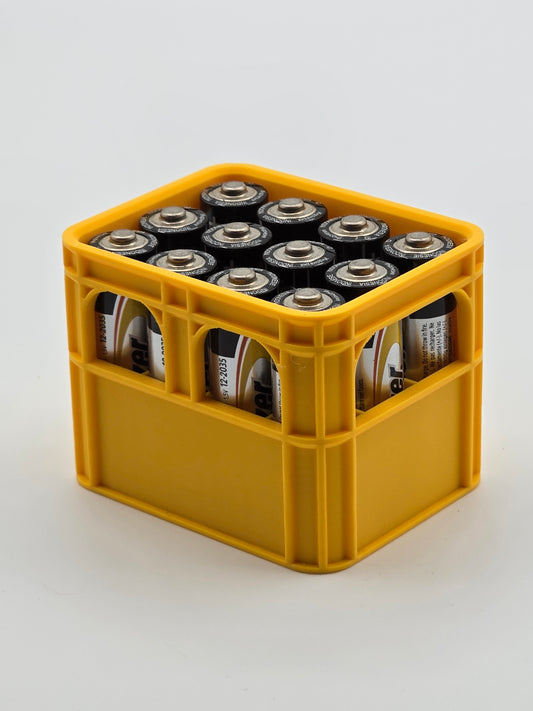Beer Crate AA Battery Holder – Desk & Workbench Organizer
