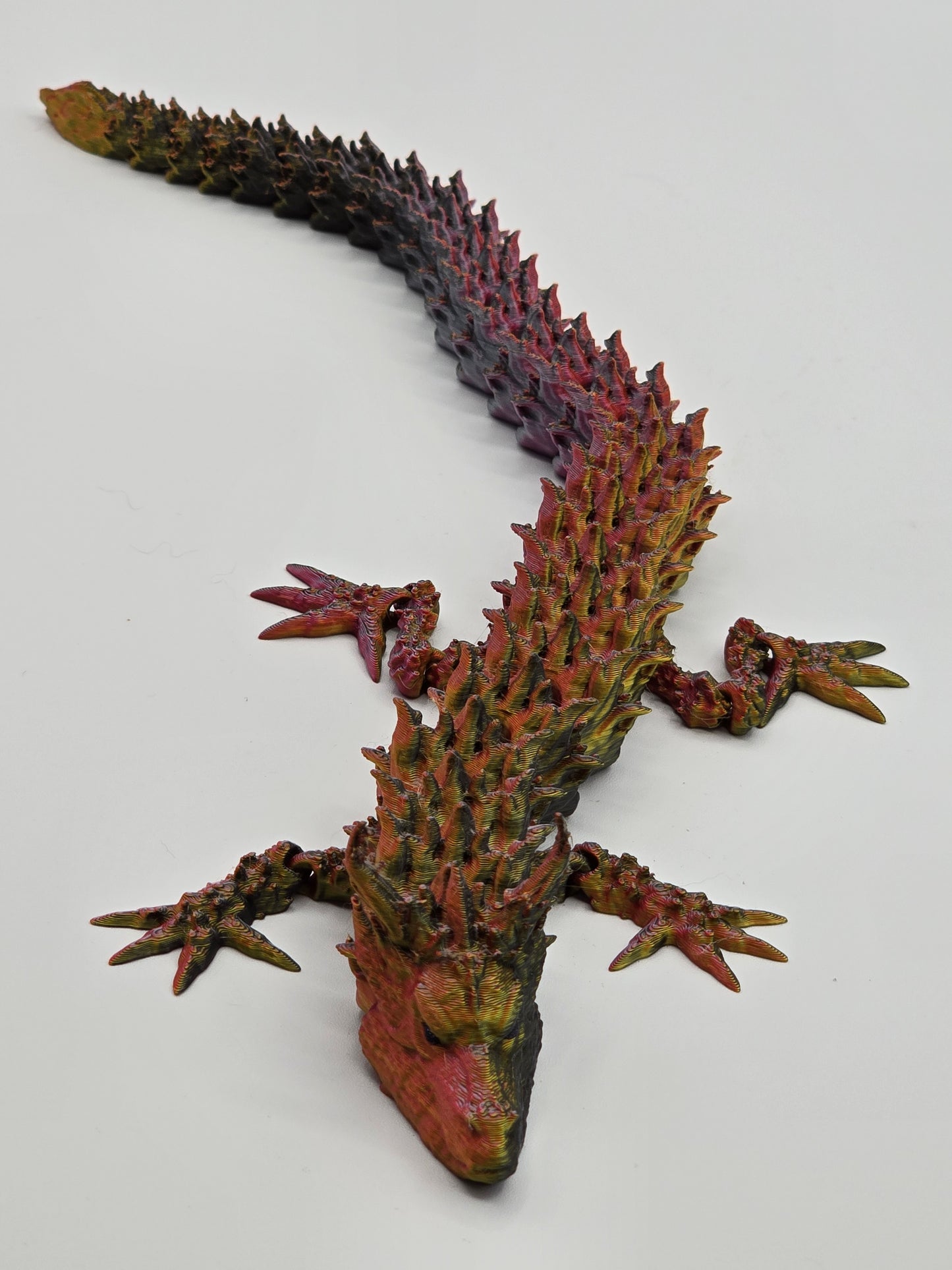 Fire Dragon – Articulated Flexi Dragon – 3D Printed Poseable Dragon