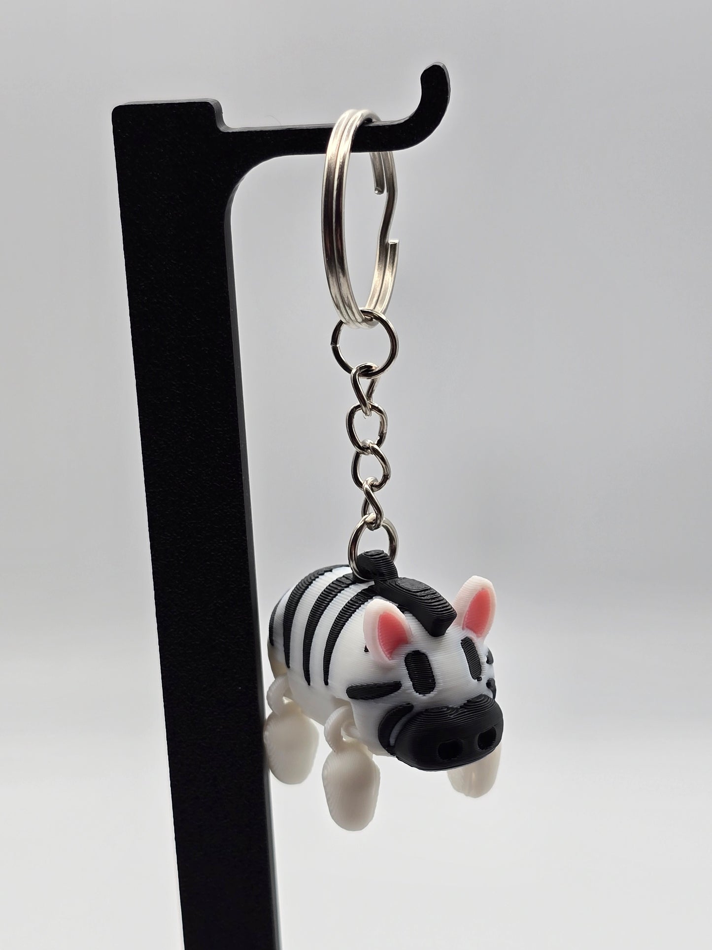 Mini Articulated Zebra Keychain – Flexible Pocket Animal