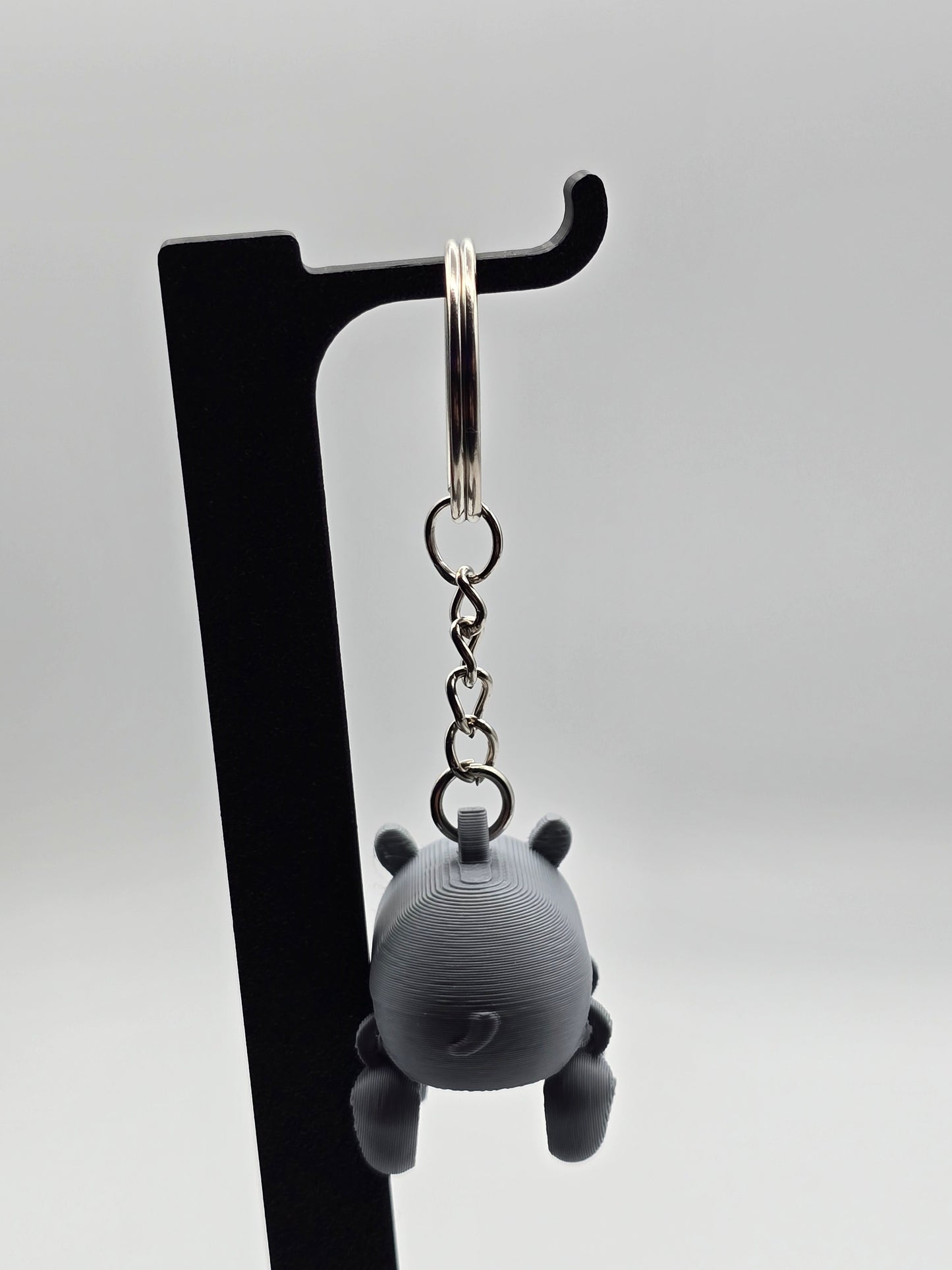 Mini Articulated Hippo Keychain – Flexible Pocket Animal