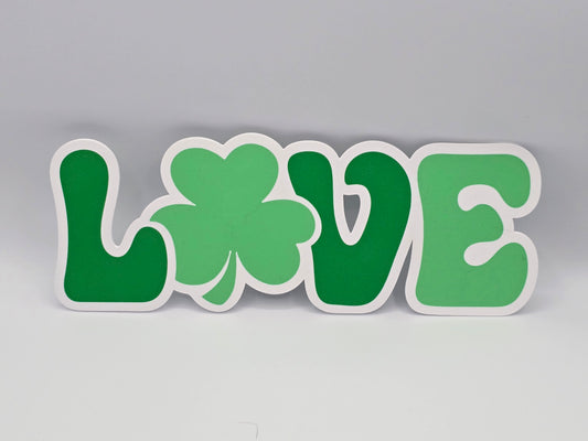 Shamrock Love Wall Decor (4x10.5 inches)