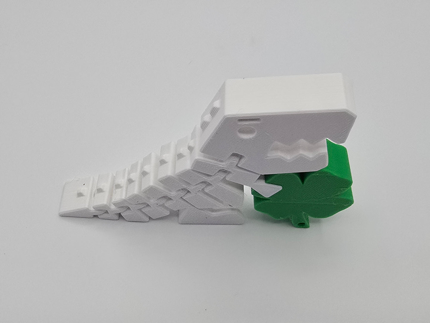 Articulated Flexi Rex Dinosaur with Clover – Posable Desk & Shelf Figure