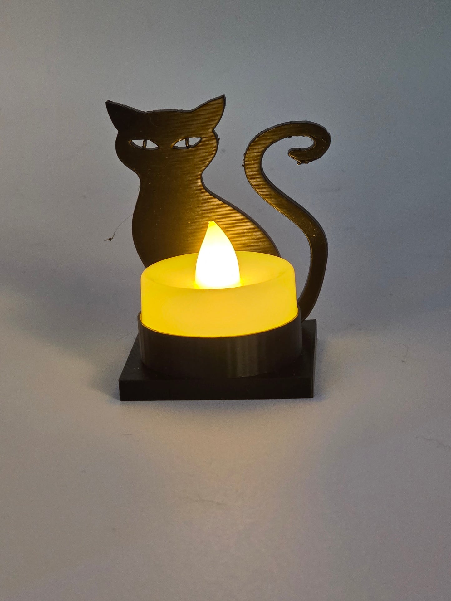 Mini Halloween Cat Tea Light Holder