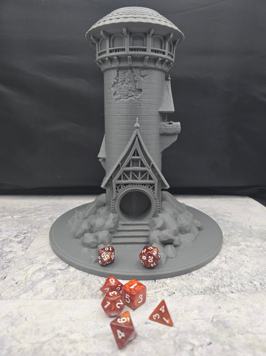 Obsidian Watch Dice Tower – 3D Printed Fantasy Tabletop Dice Roller