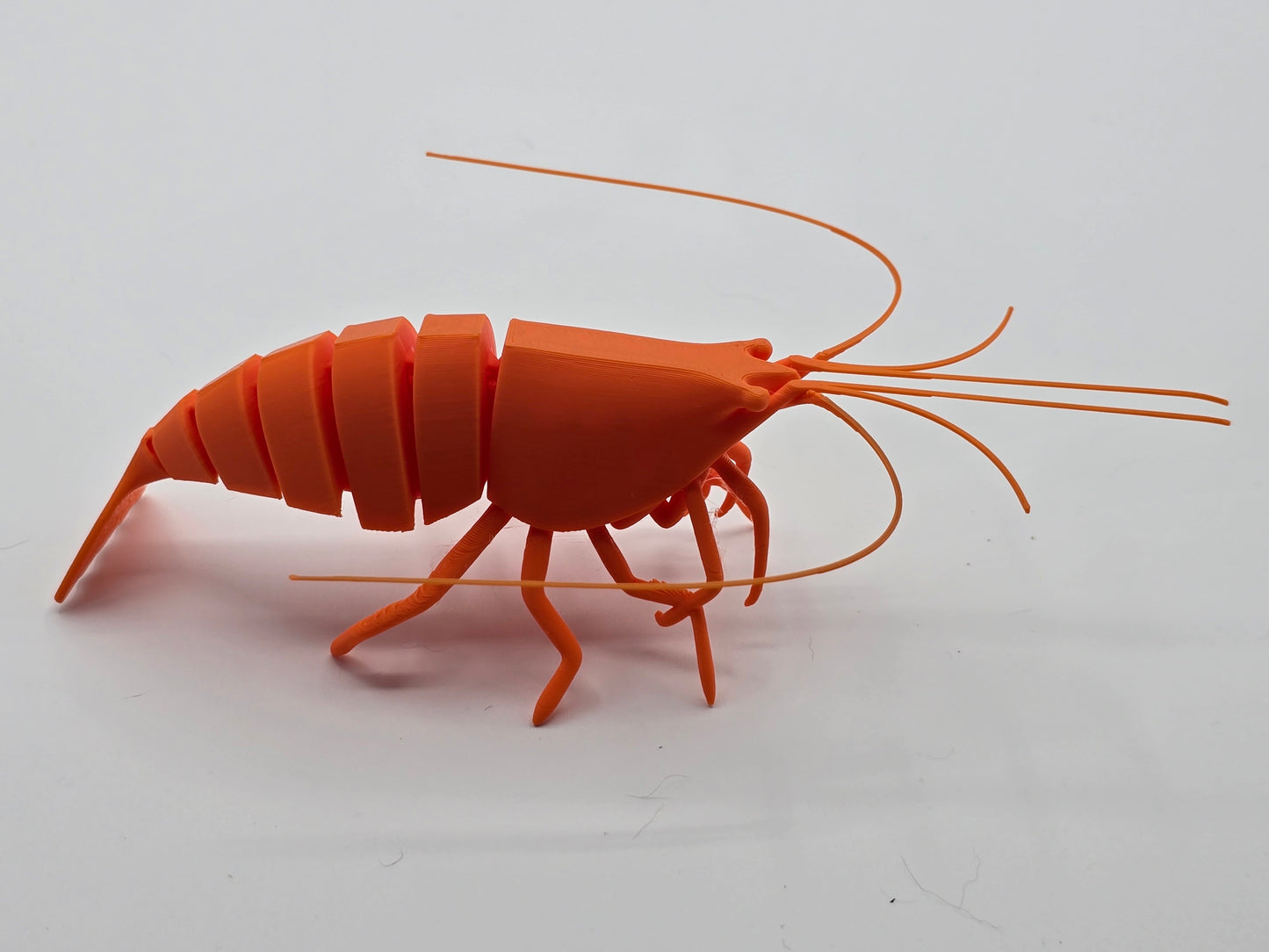 Flexible Articulated Shrimp Figure – Posable Desk & Shelf Decor