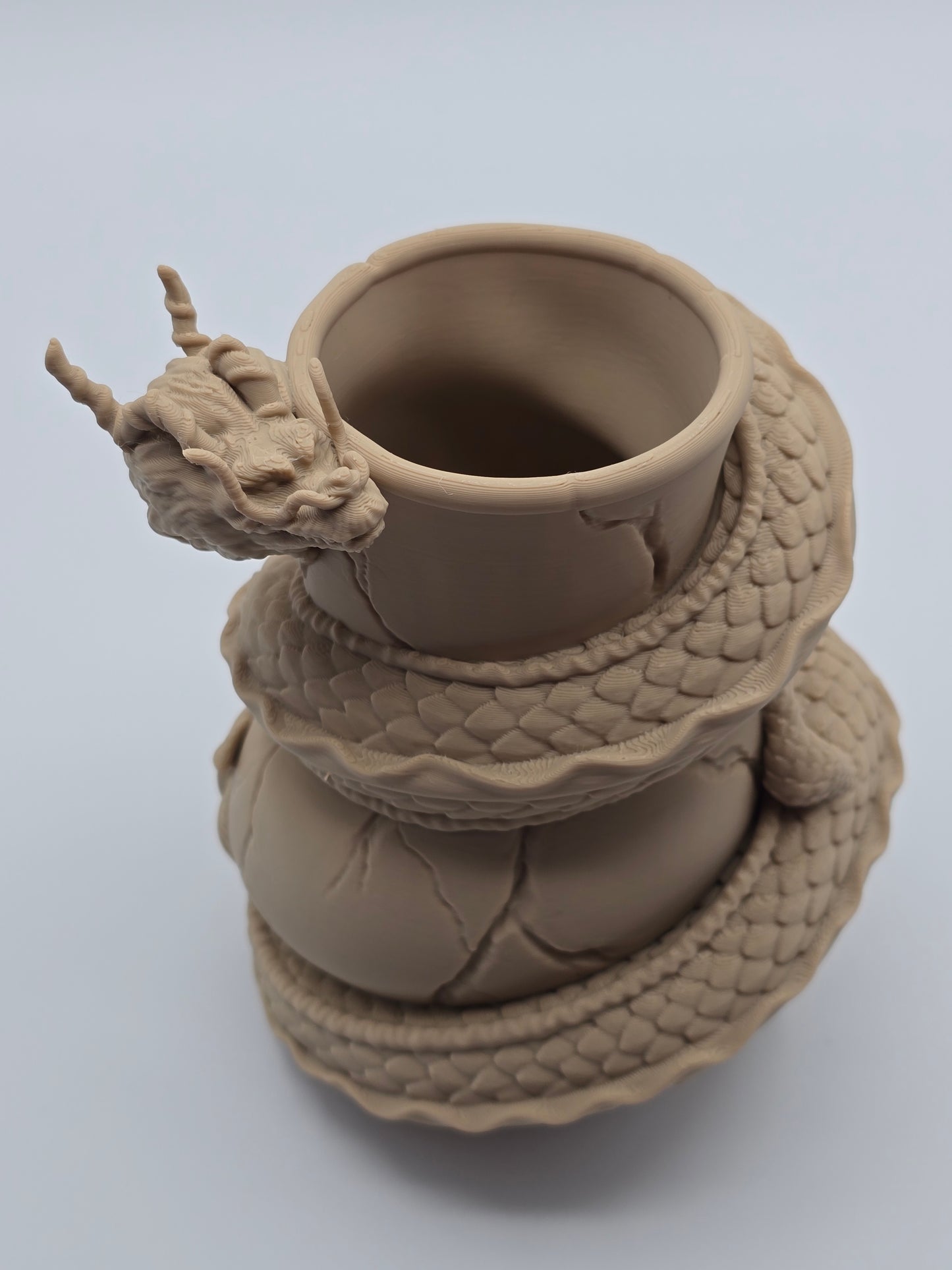 Dragon Coil Vase – Fantasy 3D Printed Decor