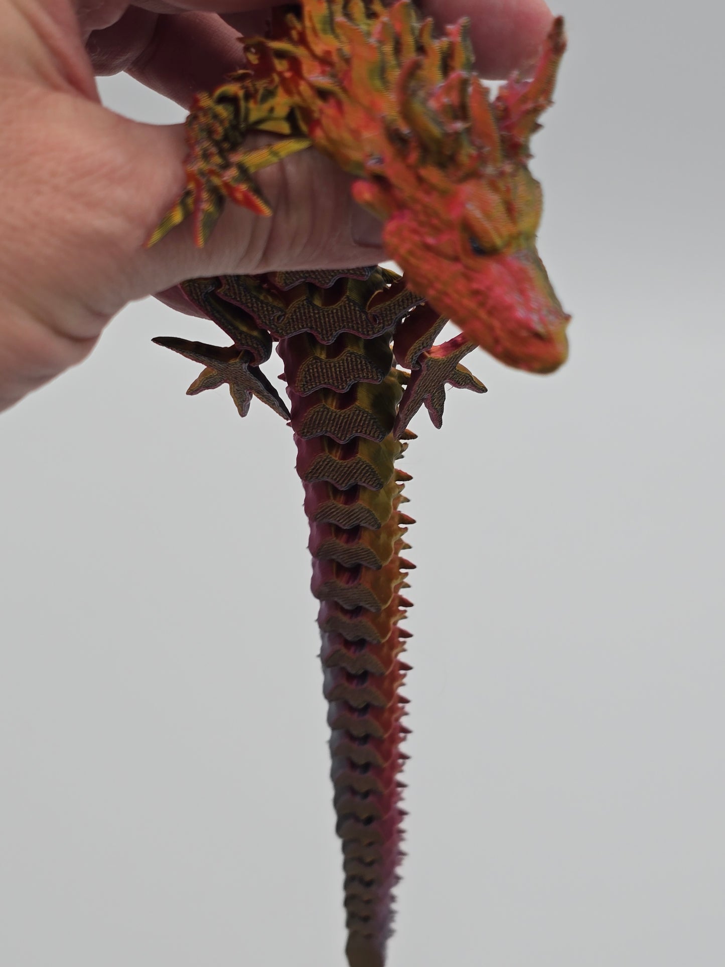 Fire Dragon – Articulated Flexi Dragon – 3D Printed Poseable Dragon