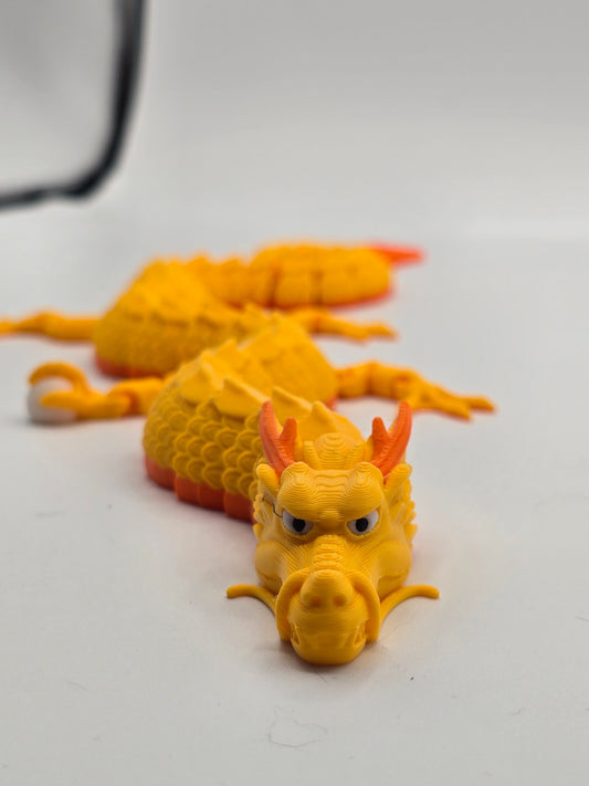 Japanese Dragon Mark II – Large – Articulated Flexi Dragon – 3D Printed Poseable Dragon